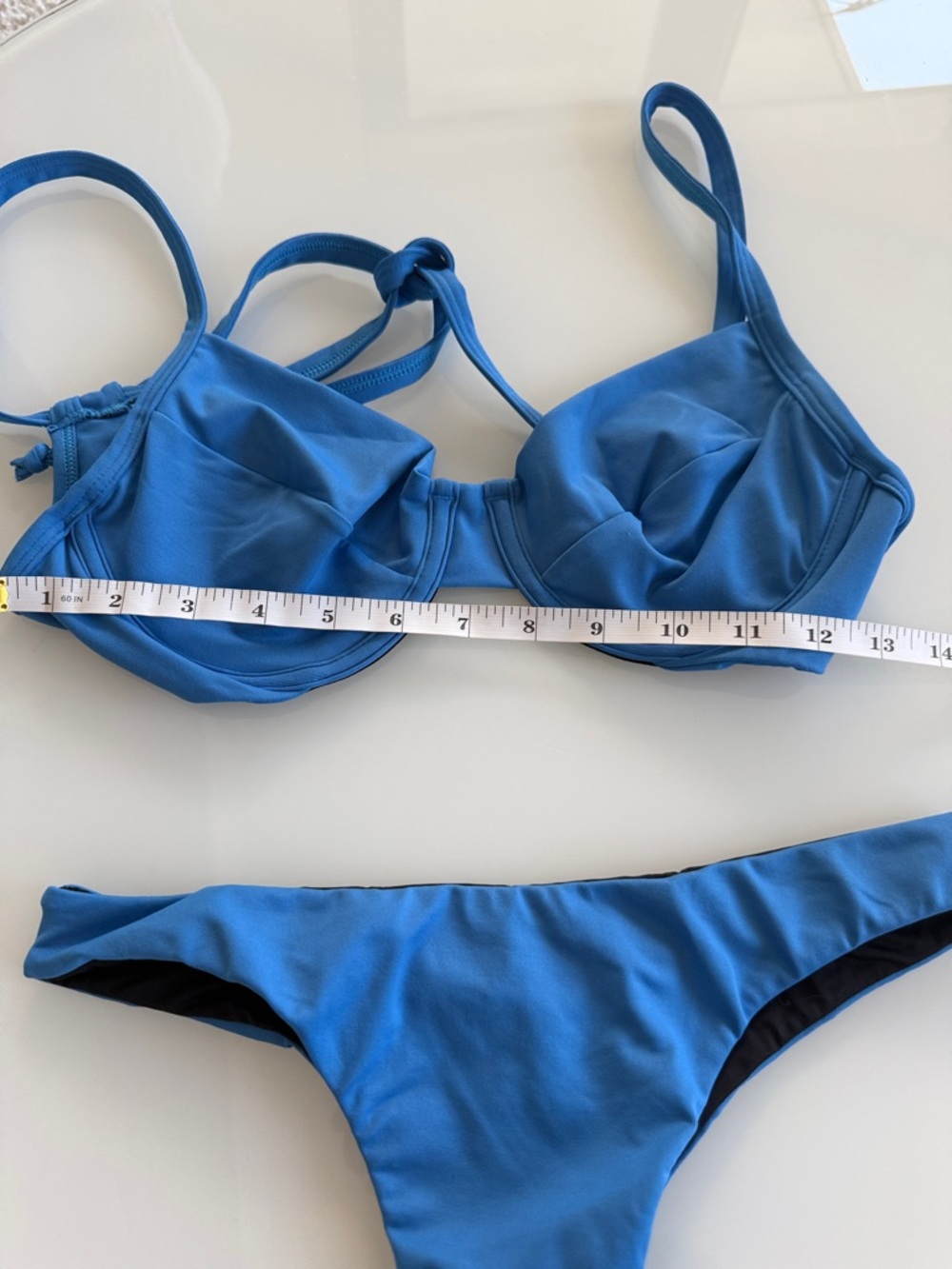 Classic Royal Blue Underwire Bikini Set for Women - Picture 2 of 3